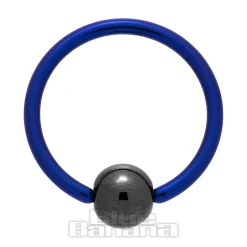 Blue Banana Coloured Titanium 1.6mm BCR (Blue/Black)