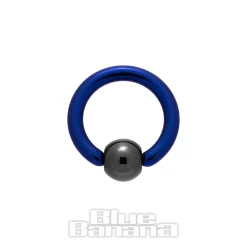 Blue Banana Coloured Titanium 1.6mm BCR (Blue/Black)