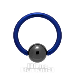 Blue Banana Coloured Titanium 1.6mm BCR (Blue/Black)