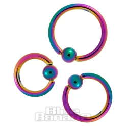 Blue Banana Coloured Titanium 1.6mm BCR (Rainbow)