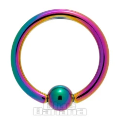 Blue Banana Coloured Titanium 1.6mm BCR (Rainbow)