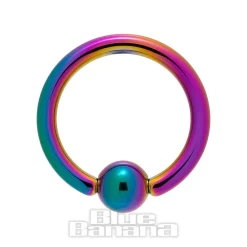 Blue Banana Coloured Titanium 1.6mm BCR (Rainbow)
