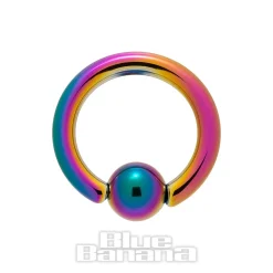 Blue Banana Coloured Titanium 1.6mm BCR (Rainbow)