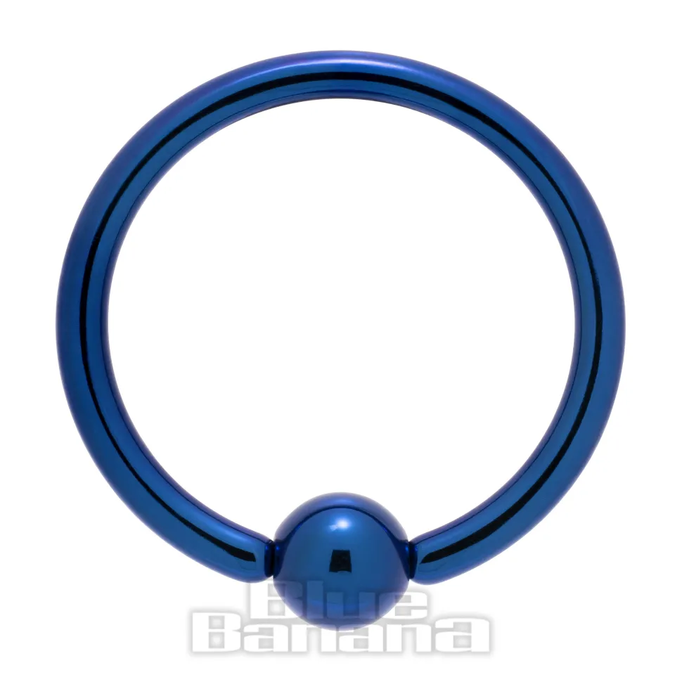 Blue Banana Coloured Titanium BCR (Dark Blue)
