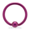 Blue Banana Coloured Titanium BCR (Fuchsia)