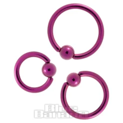 Blue Banana Coloured Titanium BCR (Fuchsia)
