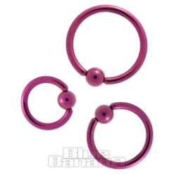 Blue Banana Coloured Titanium BCR (Fuchsia)