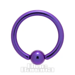 Blue Banana Coloured Titanium BCR (Purple)