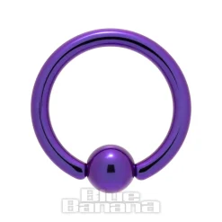 Blue Banana Coloured Titanium BCR (Purple)