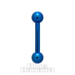 Blue Banana Coloured Titanium 1.6mm Barbell (Blue)