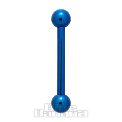Blue Banana Coloured Titanium 1.6mm Barbell (Blue)