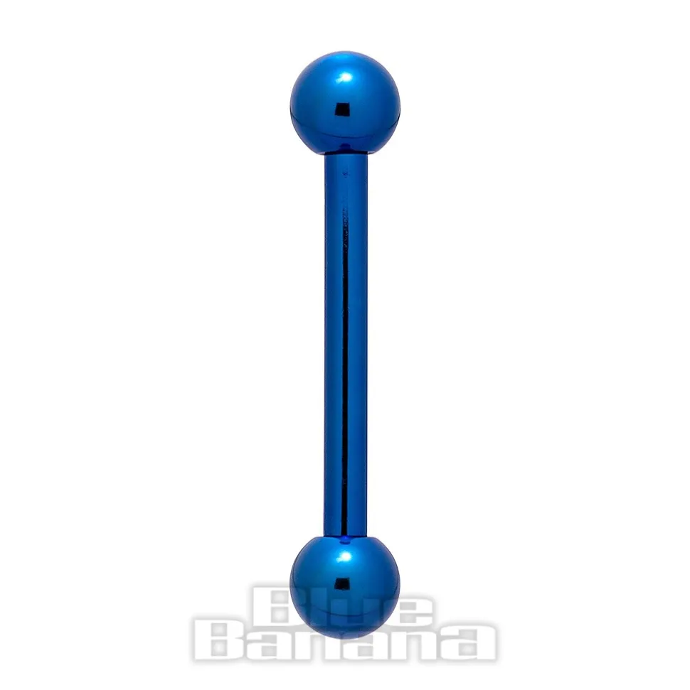 Blue Banana Coloured Titanium 1.6mm Barbell (Blue)