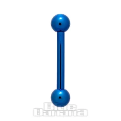 Blue Banana Coloured Titanium 1.6mm Barbell (Blue)