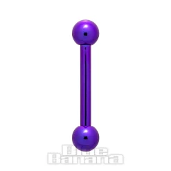 Blue Banana Coloured Titanium 1.6mm Barbell (Purple)