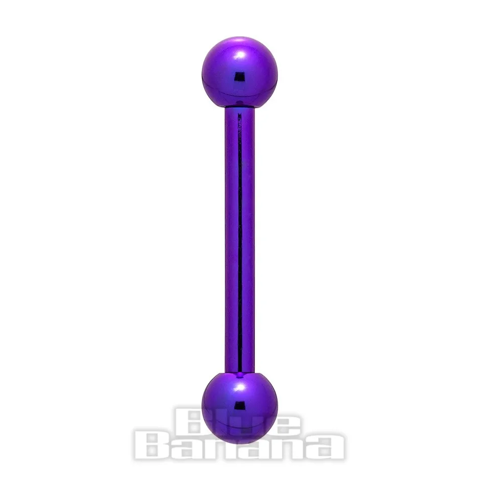 Blue Banana Coloured Titanium 1.6mm Barbell (Purple)