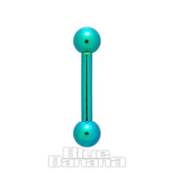 Blue Banana Coloured Titanium 1.6mm Barbell (Turquoise)