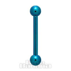 Blue Banana Coloured Titanium 1.6mm Barbell (Teal)