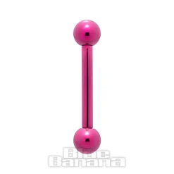 Blue Banana Coloured Titanium 1.6mm Barbell (Fuchsia)