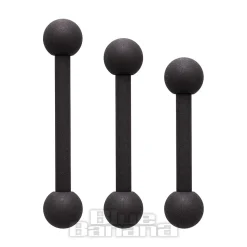 Blue Banana Coloured Titanium 1.6mm Barbell (Matt Black)