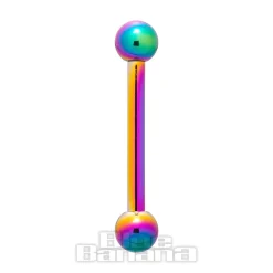 Blue Banana Coloured Titanium 1.6mm Barbell (Rainbow)