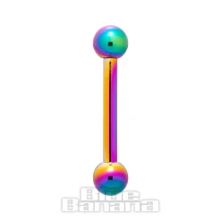 Blue Banana Coloured Titanium 1.6mm Barbell (Rainbow)