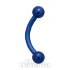 Blue Banana Coloured Titanium Curved Barbell (Blue)