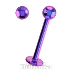 Blue Banana Coloured Titanium 1.2mm Labret (Purple)