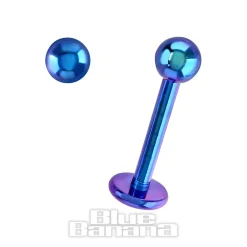 Blue Banana Coloured Titanium 1.2mm Labret (Teal)