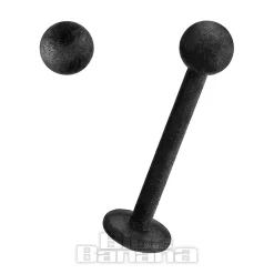 Blue Banana Coloured Titanium 1.2mm Labret (Matt Black)