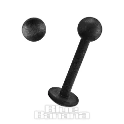 Blue Banana Coloured Titanium 1.2mm Labret (Matt Black)