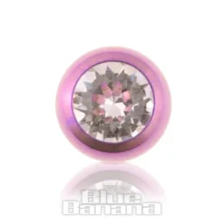 Blue Banana Coloured Titanium 5mm Jewelled Ball (Crystal/Purple)