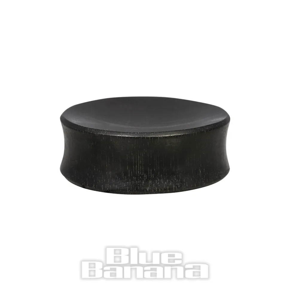 Blue Banana Concave Wood Ear Plug 42-52mm (Black)