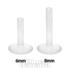 Blue Banana Cross Bioflex 1.2mm Tragus Stud (Aurora Borealis/Silver)
