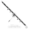 Blue Banana Crosses & Spiders Choker (Black/Siver)