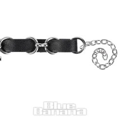 Blue Banana Crosses & Spiders Choker (Black/Siver)