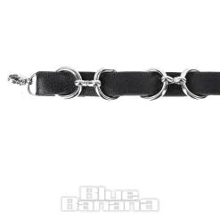 Blue Banana Crosses & Spiders Choker (Black/Siver)
