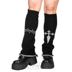 Blue Banana Cross Legwarmers (Grey)