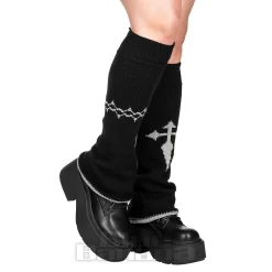 Blue Banana Cross Legwarmers (Grey)