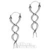 Blue Banana Cross Snakes Plug Hoops (Silver)