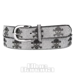 Blue Banana Crystal Skulls Belt (Black)