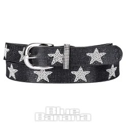 Blue Banana Crystal Stars Belt (Black)