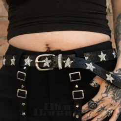 Blue Banana Crystal Stars Belt (Black)