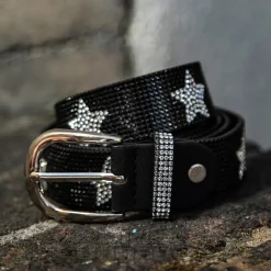 Blue Banana Crystal Stars Belt (Black)