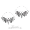 Blue Banana Deathmoth Stainless Steel Plughoop Skull (Silver)