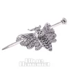 Blue Banana Death'S Head Moth Hair Pin (Silver)