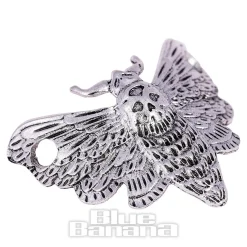 Blue Banana Death'S Head Moth Hair Pin (Silver)
