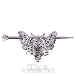 Blue Banana Death'S Head Moth Hair Pin (Silver)