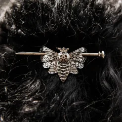 Blue Banana Death'S Head Moth Hair Pin (Silver)