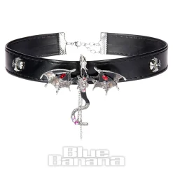 Blue Banana Dragon Choker (Silver)