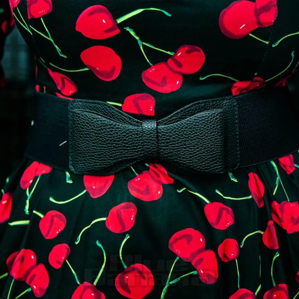 Blue Banana Elastic Bow Belt (Black)